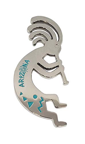 Imán decorativo metalizado con diseño Kokopelli miniatura 1