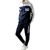 [フリースタイル] ジャージ 上下 メンズ セットアップ ランニングウェア パーカー 2717 ネイビー×杢ホワイト L