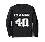 Photo Gallery funny college football "io sono un uomo, 40" maglia a manica Photo Gallery funny college football "io sono un uomo, 40" maglia a manica