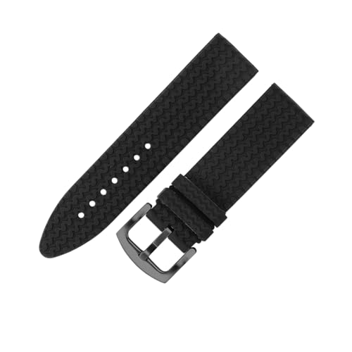 ROUHO Bracelet Montre 21mm 23mm Silicone Ondulé Caoutchouc Étanche Boucle Acier Inoxydable Remplacement Souple pour Chopard Mille Miglia Series A3 21mm