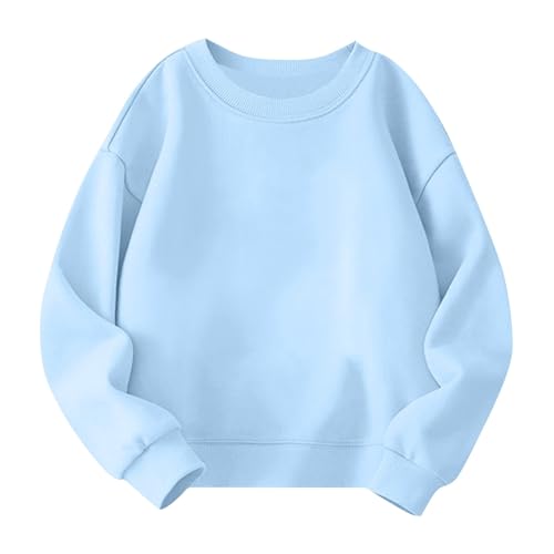 Kids Sweatshirts Girls Oversized Pullover Long Sleeve Tops Crew Neck Fleece Sweatshirt With Pocket Letter Print Outfit2