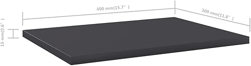 Miniatura 7 de Tableros para estanterías de 4 piezas, tablones de repuesto para estanterías, estante de madera, estante de melamina, madera sin terminar, para