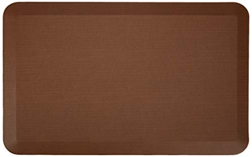 GelPro Anti-Fatigue Designer Comfort Kitchen Floor Mat, 20x32”, Grasscloth Java Stain Resistant Surface with 3/4” Thick Ergo-Foam Core for Health and Wellness