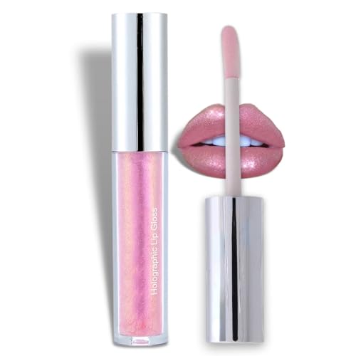 Lip Gloss, Pflegender Lipgloss Mit 3D Effekt, Pink, Glänzend, Strahlend Frisch Lip Stain, Feuchtigkeitsspendender Lippenstift für Mädchen Und Frauen (4#)