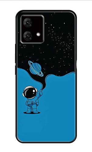 Image of Metal TPU Printed Back Cover for Motorola Moto G84 5G (Child Astronaut) 360 Degree Protection | Camera Protection -25092024(AH)