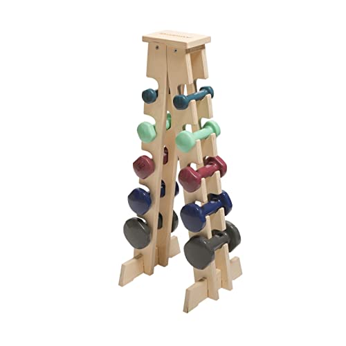 Meanswood Hantelständer Holz – Hantelablage für Zuhause, Kurzhantel...