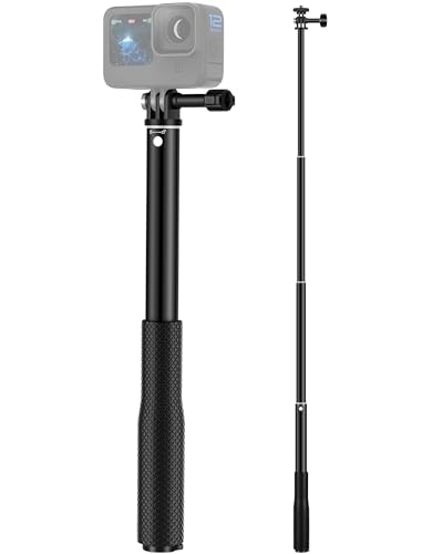 92cm Ausziehbar Wasserdicht Selfie Stick für GoPro Hero 13/12/11/10/9/Max DJI Osmo Pocket 4/3 Insta360 X5/X4 AKASO EK7000/V50 X und andere Action Kamera - Action Cam Unterwasser Zubehör