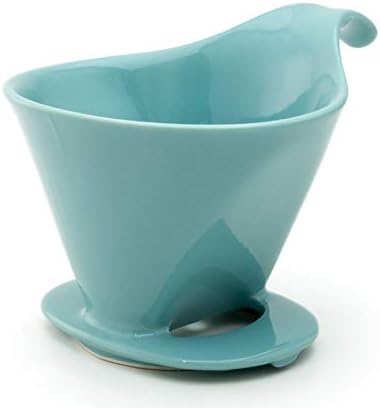Bee House Ceramic Coffee Dripper - Large - Drip Cone Brewer - Ice Blue