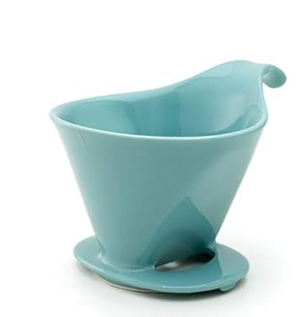 Bee House Ceramic Coffee Dripper - Large - Drip Cone Brewer - Ice Blue