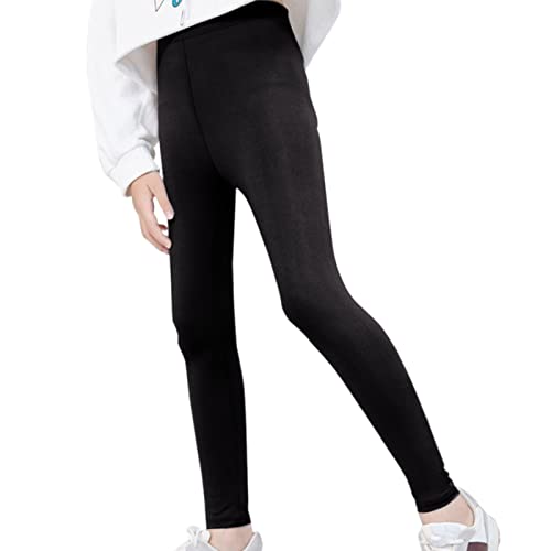 Kids Girls Plain Warm Leggings Cotton Stretchy Basic Pants Full Length Soft Comfortable Slim Fit Active Leggings3