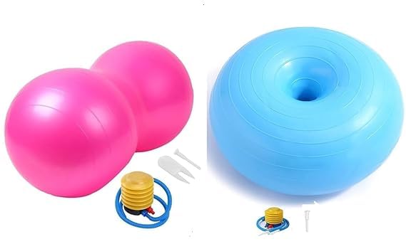 Exercise Ball Set, Peanut and Donut Yoga Ball with Pump, Anti-Burst for Labour, Physical Therapy, Core Strength, Home Fitness-image-41