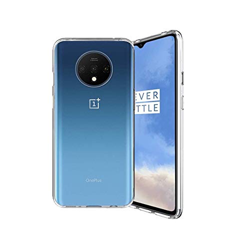 Image of COVERBLACK Rubber Silicone Back Cover for OnePlus 7T - Transparent