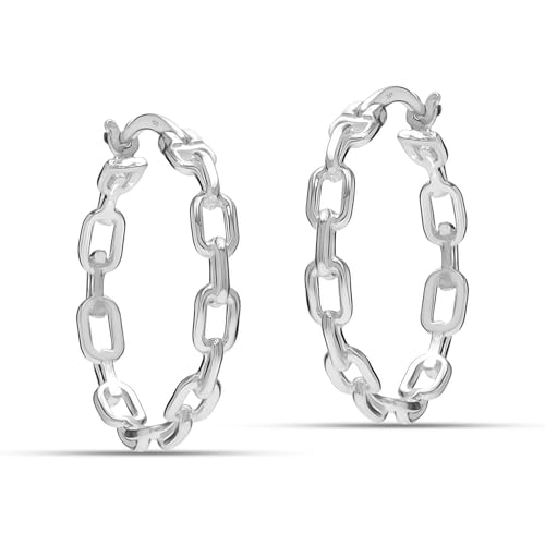 LeCalla 925 Sterling Silver Hoop Earrings | Love Heart Infinity Linked Filigree Earrings | Lightweight Valentines Gift Jewelry | Click-Top Closure Earring Hoops for Women3