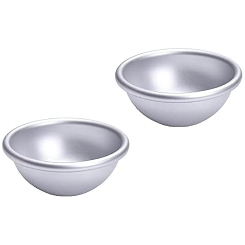 2 Pcs Semicircle Mold Hemisphere Cake Pan Aluminum Hemisphere Cake Tin for Dessert Pudding Cake Cover