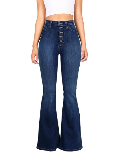 Image of Women's High Waisted Jeans for Women Ripped Skinny Stretch Jeans Distressed Butt Lifting Denim Pants