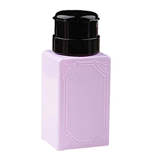 Preisvergleich Produktbild Platz Nachfüllbare Flaschen Nagel Pump Press Flüssigkeitsbehälter Leeren Plastik Press Pumpen-flasche Nagellack-gel-remover-saubere Flüssige Alkohol-wasser-speicher Flaschen Dispenser Lila