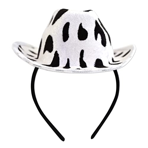 Chapeau cowboy imprimé vache confortable pour costume Far West