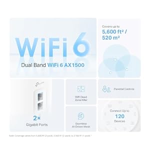 TP-Link Deco W4500 TP-Link Wi-Fi 6 Mesh Router Replacement System 3- AX1500 Mesh Routers Coverage up to 5,600 Sq. ft. Parental Controls Connect up to 120 Devices (Renewed) — photo 2 of 5