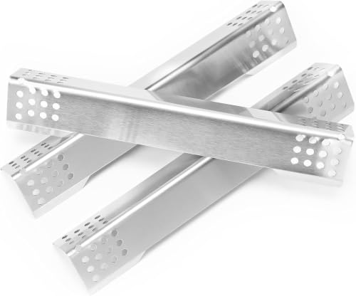 Uniflasy 40 2 cm Edelstahl Brennerabdeckung für Rösle Videro G3 G3-S G3-S Nero Vario+ Heizplatte Flammenverteiler Aromaschiene Gasgrill Ersatzteile mit Brennerschutz für G2 G3 G4 G6 3 Stück