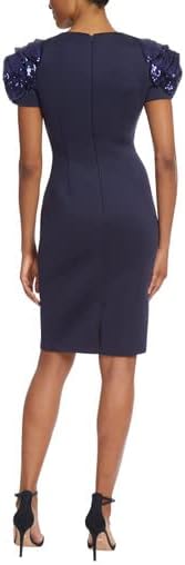 Vista 7 de Badgley Mischka Rosette Sleeve Cocktail Dress