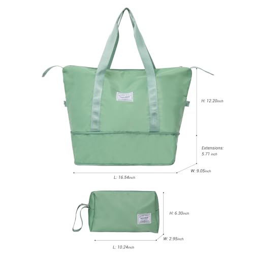 5 Piece Luggage Set Expandable Hard PC Luggage, TSA Lock, Rotating Wheels, Lightweight Luggage for Men & Women (Light Green)4