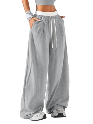 Womens Sweatpants Wide Leg Pants Casual Palazzo Flowy Trouser Woman High Waisted Loose Fit Lounge Pant Comfy 20253