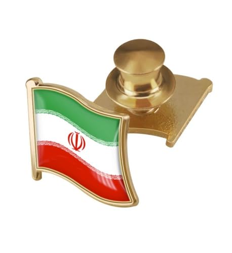 Image of vmcoatdu Country Flag Backs Locking Pin Keepers Locking Clasp Pin Badge International Travel Brooch Metal Alloy Souvenir Pin 0.75x0.7 Inch Small Pin