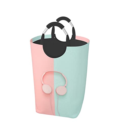 Macaron Headphones Modern Style Collapsible Fabric Large Laundry Basket,Hamper,Foldable Clothes Bag,Folding Dirty Clothes Pack For Bedroom Home Or Dormitory And Travel