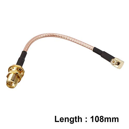 Vecys 2 Stück FME Stecker auf FME Buchse Rechtwinklige Antenne Adapter FME Typ 50 Ohm Hochfrequenz RF Koaxial Adapter für Koaxial Kabel Antennenadapter