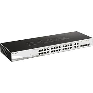 D-Link Systems 28-Port Gigabit Web Smart Switch including 4 Gigabit SFP Ports (DGS-1210-28)