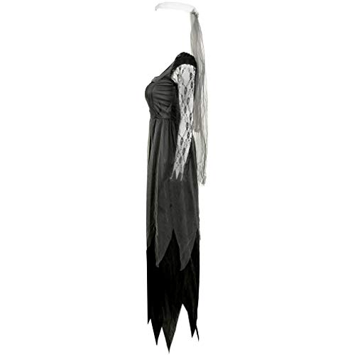 Image of Halloween Women Costumes Black Bat Fallen Angel Devil Vampire Witch Dress Adult Cosplay Accessories