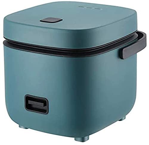 Geling 1.2L Portable Mini Rice Cooker, Electric Rice Cooker with Steam & Rinse Basket, Nonstick, 15 Minutes Fast Cooking, Re-Heating, Keep Warm, for 2-4 People,Green