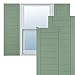 Ekena Millwork TFP001HF18X077TG True Fit PVC Horizontal Slat Framed Modern Style Fixed Mount Shutters, (Per Pair-Hardware Not Included), 18"W x 77"H, Track Green