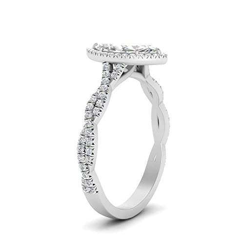 Image of Choose Your Gemstone Twisted Marquise Diamond CZ Halo Ring 925 Sterling Silver Marquise Shape Halo Engagement Rings Minimal Modern Design Birthday Gift Wedding Gift US Size 4 to 12