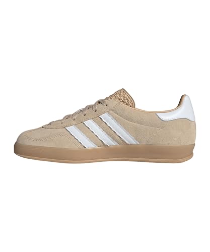 Image of adidas Gazelle Indoor Women's Sneaker's, Magic Beige /Cloud White /Gum, Size 8.5