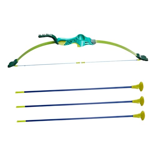 Jeu de tir à l'arc enfant avec flèches à ventouse et arc vert de loisirs d'extérieur