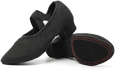 TINRYMX Womens Latin Dance Shoes Closed Toe Ballroom Salsa Tango Teaching Practice Dancing Shoes,Black-3CM,US 8.5 | Image 6