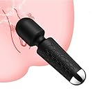 Mini Clitoral Vibrator Female AV Wand Women G-spot Stimulator Sex Toy Vibrator Rechargeable Powerful Vibration Clit Labia Massager Orgasm Waterproof Adult Couples(Black)