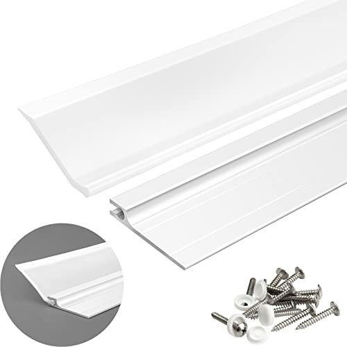 Fosluoc Garage Door Seal Top And Sides 16Ft White Rubber And Aluminum Alloy Soft And Hard Composite Weather Stripping Replacement, Weatherproofing Universal Sealing Professional. #TOP7