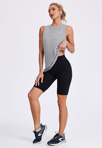 Image of Womens Workout Tank Tops Lightweight Sleeveless Shirts for Women Loose Fit Tops for Athletic Running Tennis Yoga