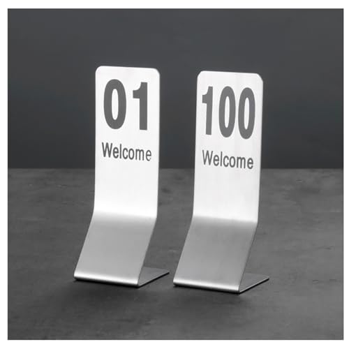 Numéros de table en acier inoxydable : marque-places stables or - 2