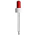 Produktbild 50 x Glas Pipette PL78mm - weiss/rot - mit Standard-Schraubverschluss - für 30ml Pipettenflaschen mit einem Schraubgewinde DIN 18 (18mm) / Pipetten / Tropfpipette / Tropfpipetten / Glaspipette / Glaspipetten / Pipettenverschluss für Pipettenflasche