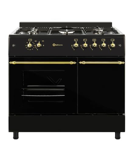 Cocina de gas Solthermic F9LT50G2 estilo rústico 5 fuegos y horno de 64 l