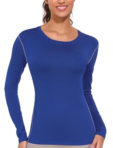 Image of WANAYOU Women's Compression Shirt Dry Fit Long Sleeve Running Athletic T-Shirt Workout Tops