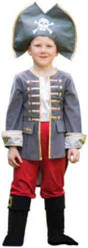 Travis by Desings Captain Pirate 3-5 Years Costume Blue and Red 5 (Amscan International Ltd CPT3