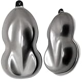 Covershine Vernice Cromata Effetto al 95% per Tutte Le Superfici, Rapida Asciugatura. Spray per cromature Brillanti, Kit Completo con Base, Fondo Nero, Trasparente AntiGraffio. 1 lt