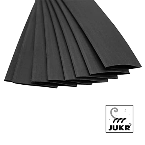 JUKR (Black 7 mm - 10 Meters) Heat Shrink Tube Sleeve Electrical Wires Phone Charger Cables Students Home Wiring Insulation Made For Electronics Service Center 2:1 Ratio Heat Shrinkable Wrap Tubes Kit