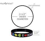 Max Petals - I Love Someone with Autism - Silicone Wristbands (4 Pack)