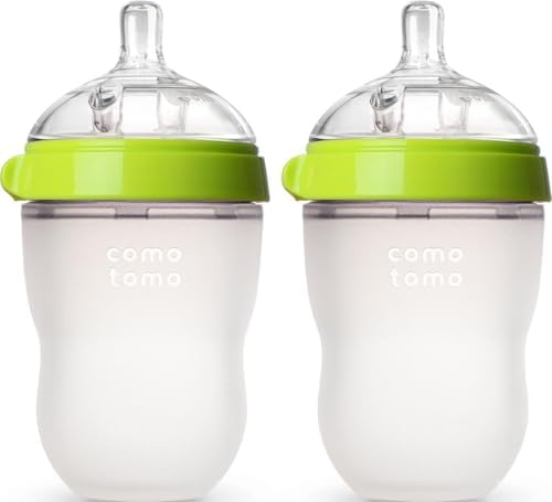 Comotomo Baby Bottle Double Pack, Green, 8oz