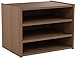IRIS USA 3-Shelves Modular Wood Stackable Storage Box, Easy Assembly, Customizable, DIY Bookcase, Stacking Storage Organizers, Cube Storage, Cubby Storage System, Home Office Closet, Dark Brown